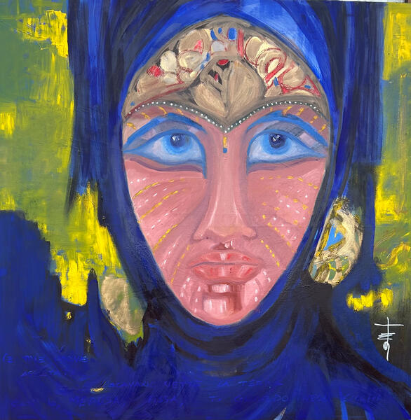 &quot;Sul piede di guerra&quot; Olio su tela 100x100 cm