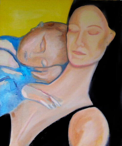 &quot;Arianna e Matteo&quot;, Olio su tela 70 x 60