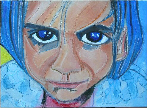 &quot;Sara-Yevo&quot; Olio e pastelli su tela 60x 80 cm