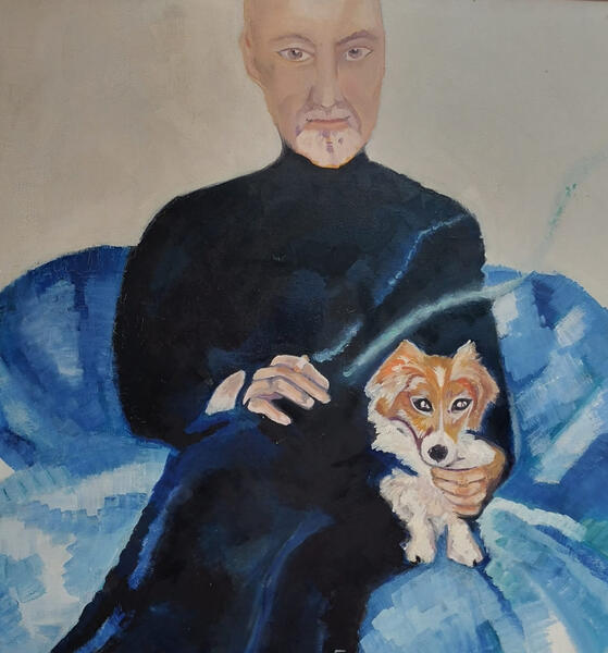 &quot;Giulio e Sophie&quot; Olio su tela 100 x 100 cm